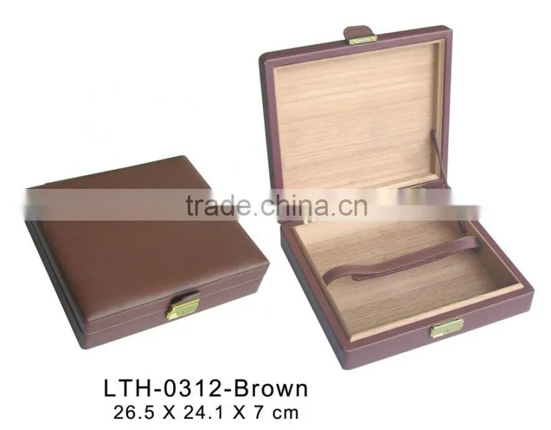 Simple Leather Cigar Travel box small packing box wholesale