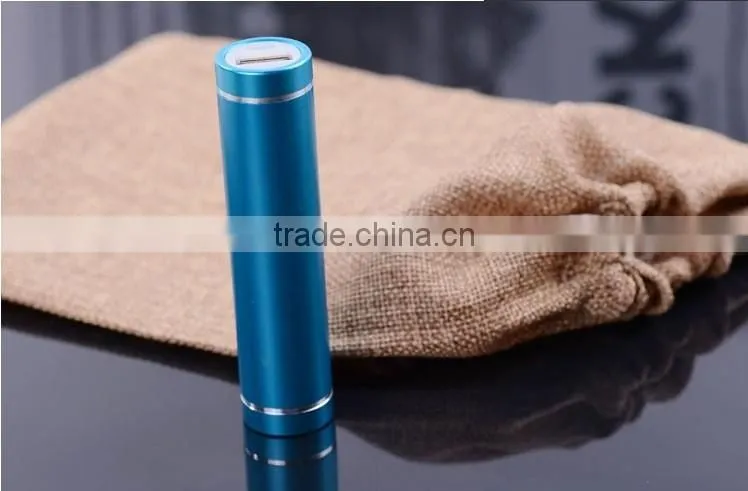 2016 wholesale cylinder shape power bank,2600 mah power bank with LED light