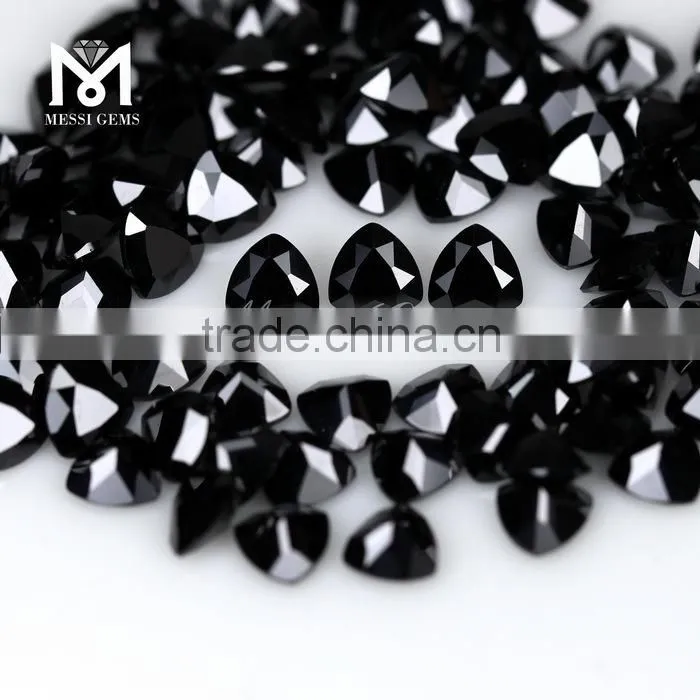 Wholesale Loose Gemstones Black Trillion 6x6 Cubic Zircon