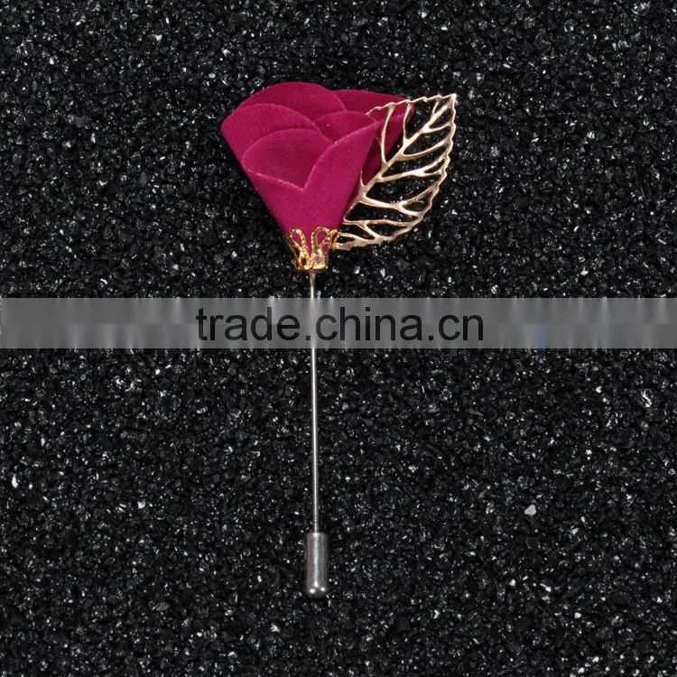 Wholesale handmade colorful lapel flower pin/ brooch pin for wedding party accessories