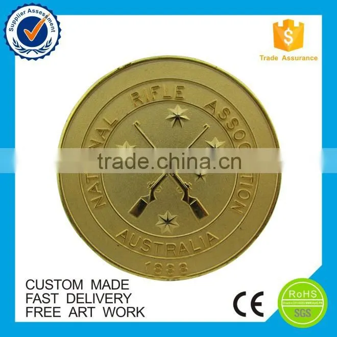 Cheap high quality custom made antique gold coin