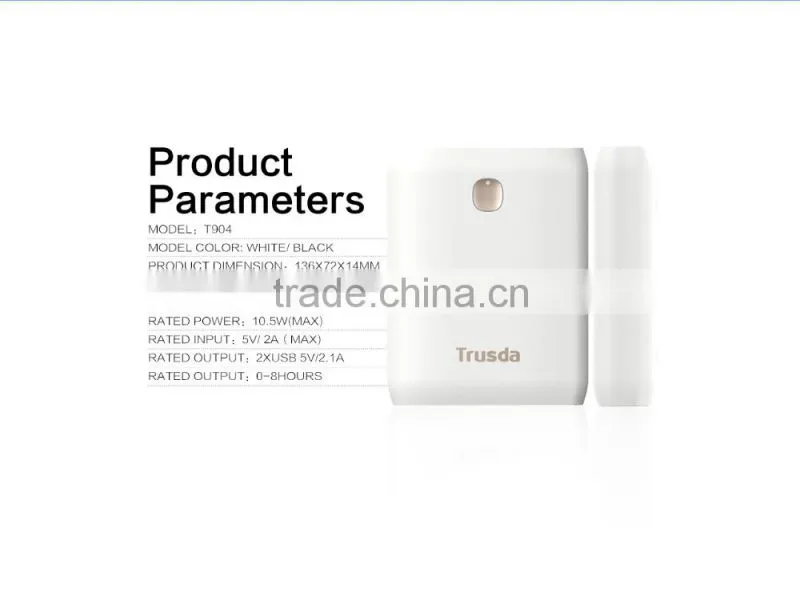 2016 Manufacture OEM promotional mobile xiaomi power bank 10000mah for samsung Note,I7