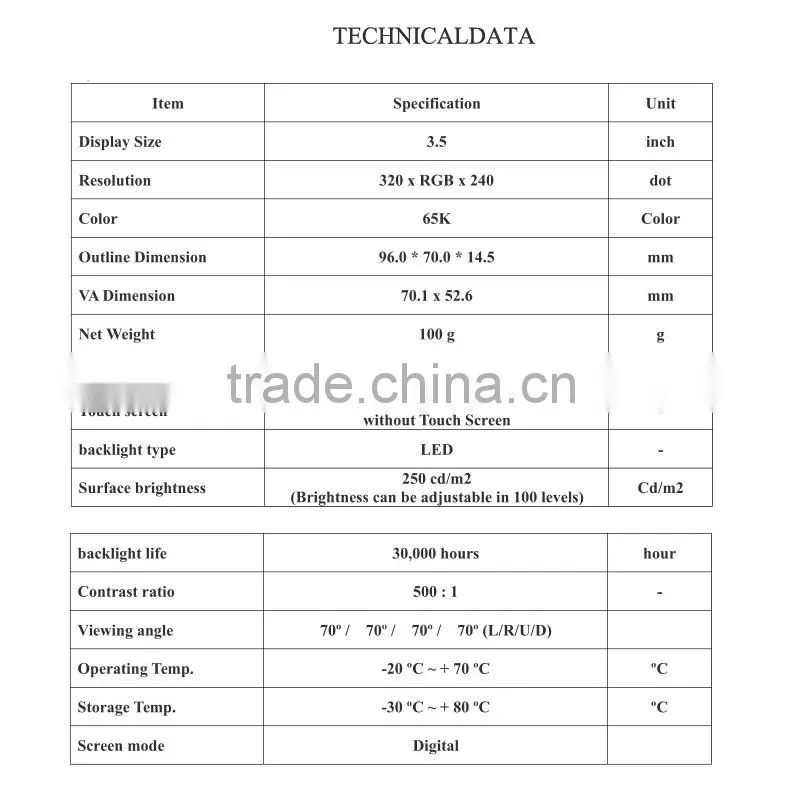 3.5 inch tft LCD module band RS232/TTL GSM GPRS RUT DTU MODEM
