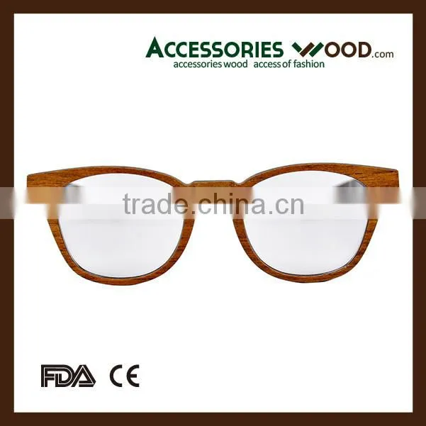 round frame optical eye glasses student wood reading glasses