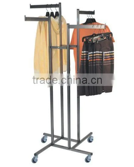 RH-YJ04 cloth display racks 900*610*1800 Q235 chrome plated High Quality Clothes Rack Stand Display metal clothes rack