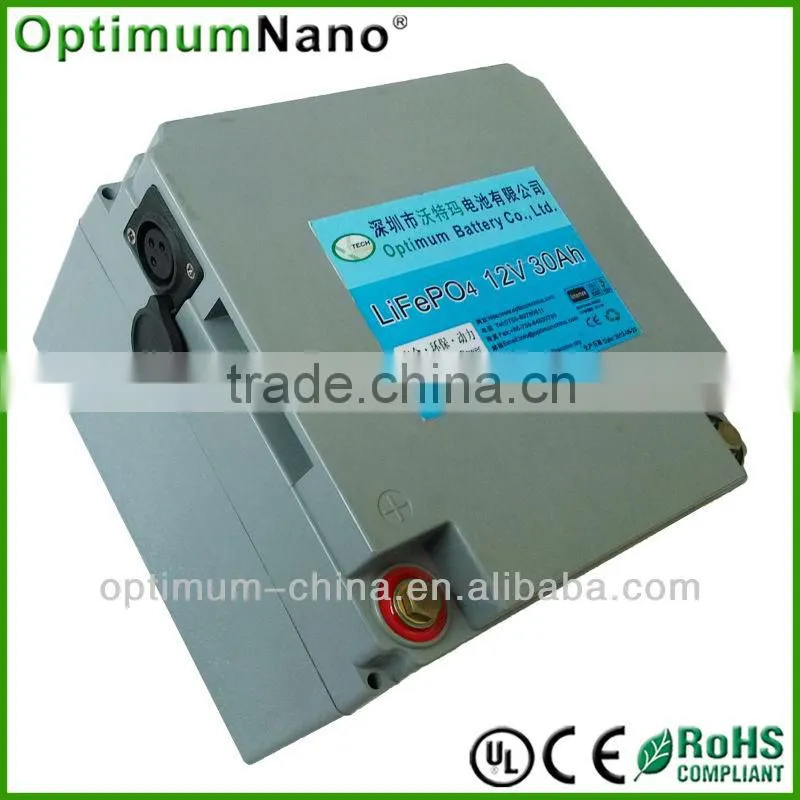 hot sell rechargeable 12v 30ah lifepo4 battery for caravan