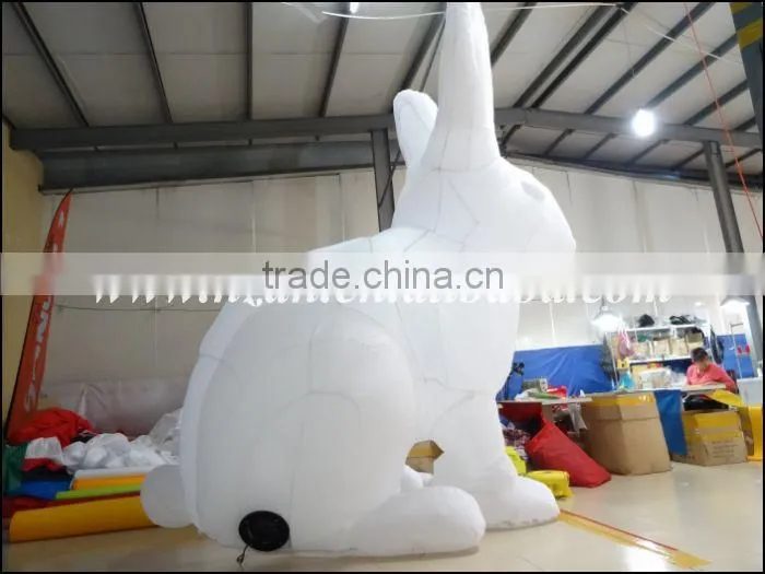 Giant Helium Silver Inflatable Rabbit for Advertising Decoration