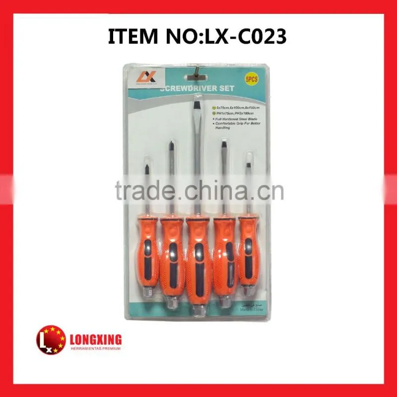 Factory Supply best selling promotion 5 pcs go-thru screwdrivers set