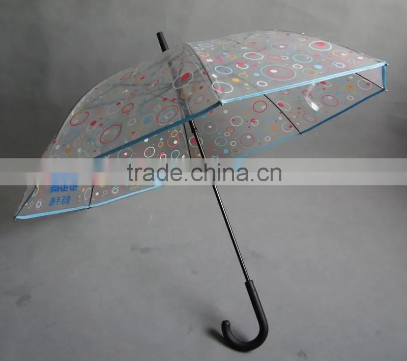 kids childildren's clear transparent umbrella, advertising clear umbrella for sale