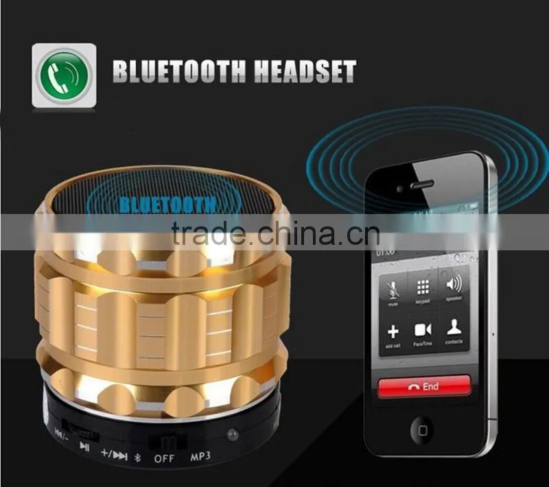Portable Mini Bluetooth Speakers Metal Steel Wireless Smart Hands Free Speaker With FM Radio Support SD Card for MP3 Player