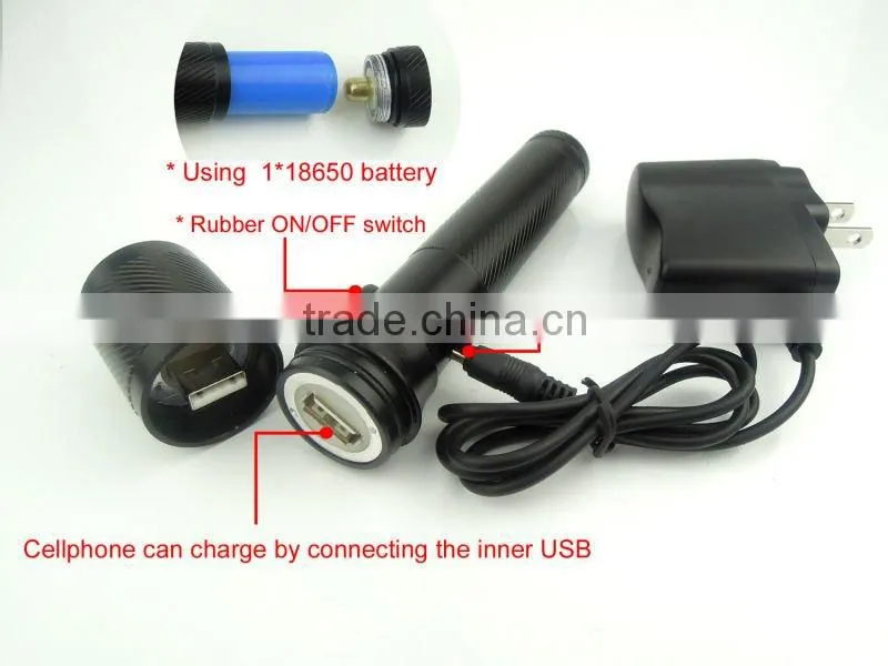 High power 1pc 3W LED Flashlight Rechargeable Torch