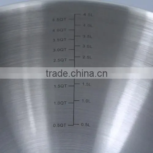 3 size Stainless Steel mixing bowls with silicone handle