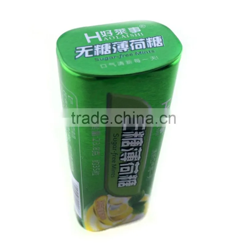 Small hinged packaging mint tin box