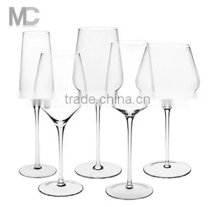 Handmade clear wine glass champagne glass water glass
