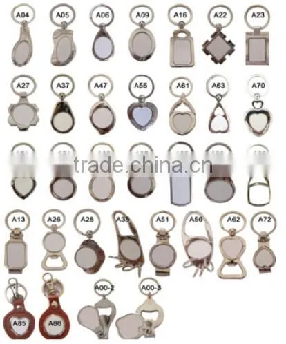 Factory wholesale custom metal sublimation blank key chain