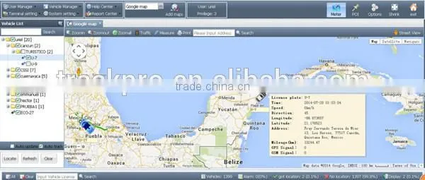 GPS vehicle tracker software supporting Meitrack, COBAN/tracking platform