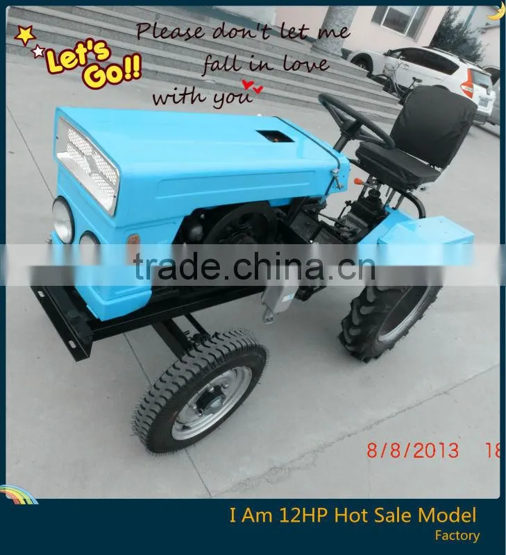 2014 hot sale cheap mini tractor 12hp for sale made in China