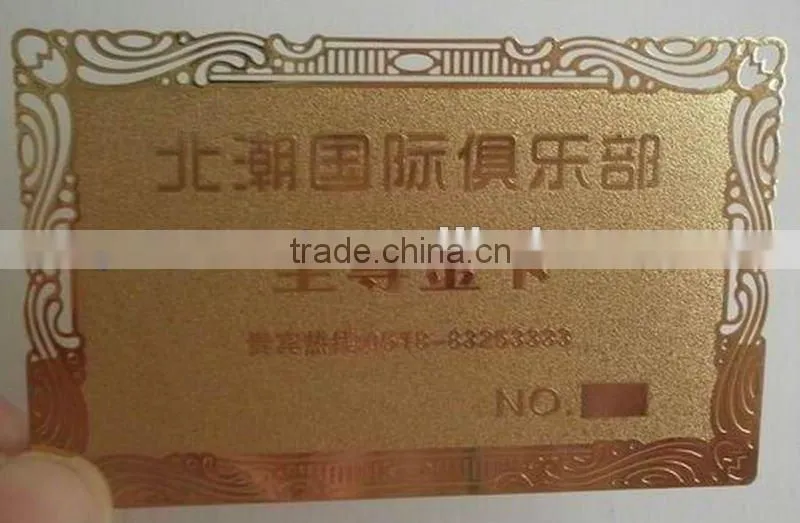 Latest Golden and silver Metal Business Cards