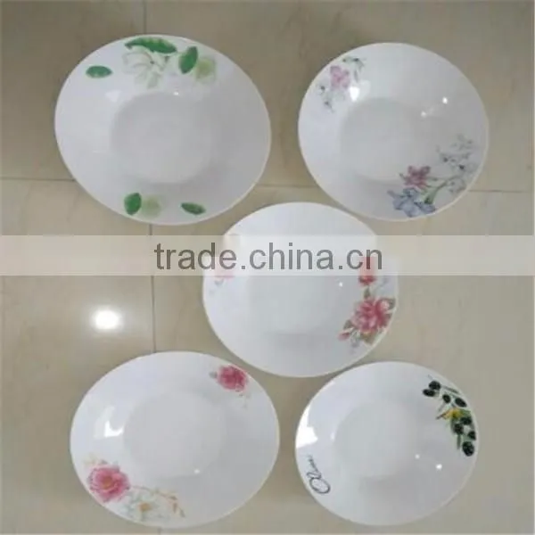 Linyi Factory 9"white soup plate porcelain wholsale deep plate