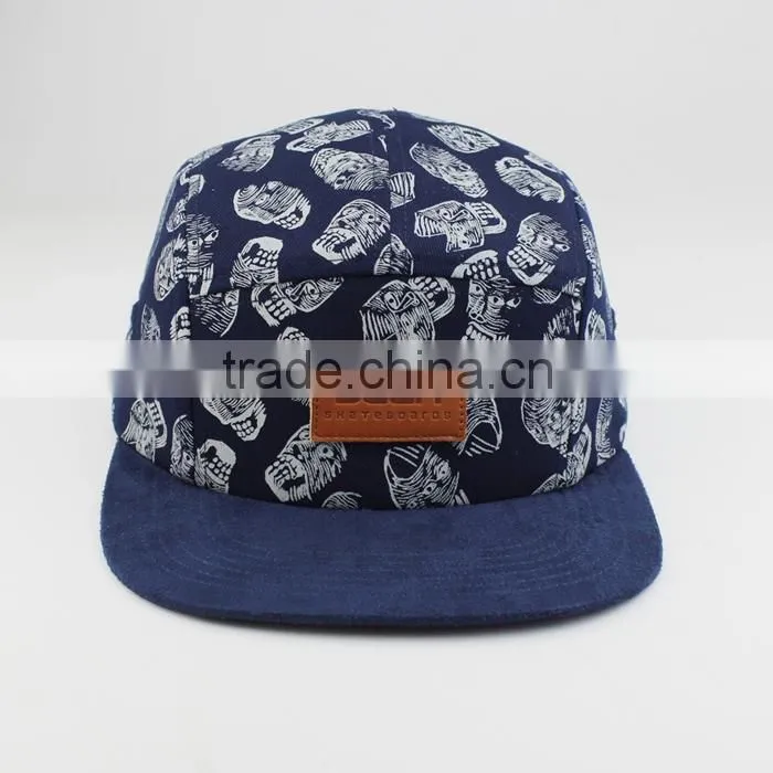 floral 5 panels adjustable cap/5 panel caps hot sale
