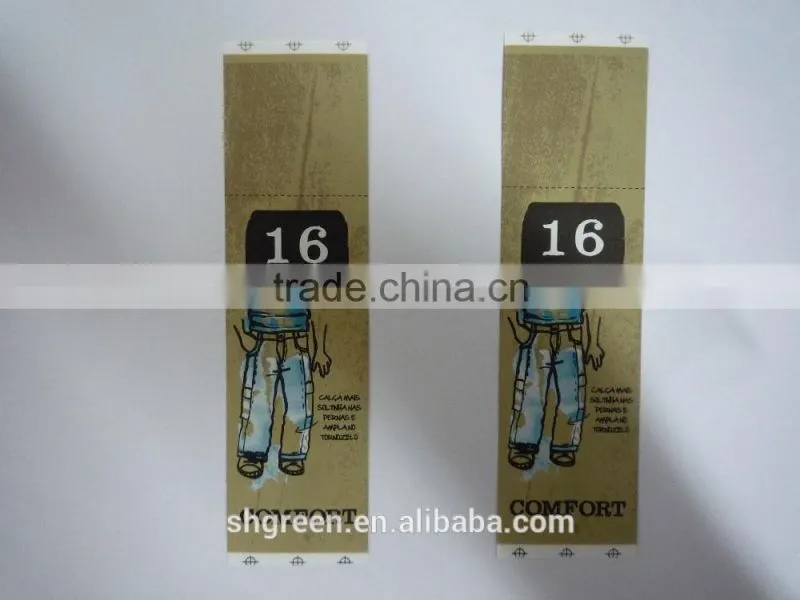 Wearable polyester satin size printing tag