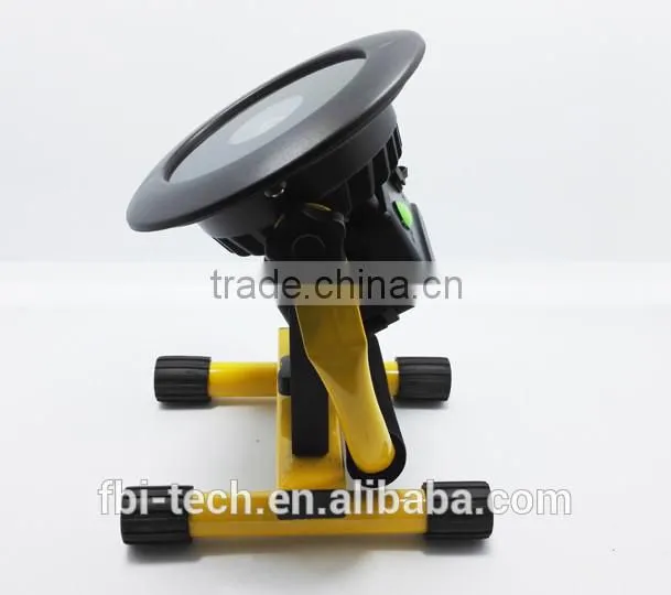 10w portable and led rechargeable floodlight with 18650 li-ion battery powered