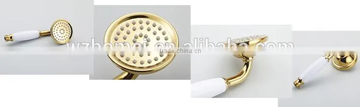 Luxury high quality brass gold finishing bathroom rain shower set