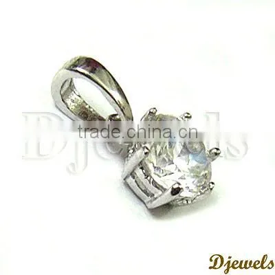 White Gold Diamond Pendant, Ladies Pendant, Diamond Jewelry