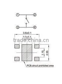 FTVAU19-N push on push off tact switch