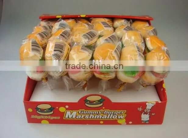 Hamburger Marshmallow Lollipop / Gummy Burger Marshmallow Lollipop Candy
