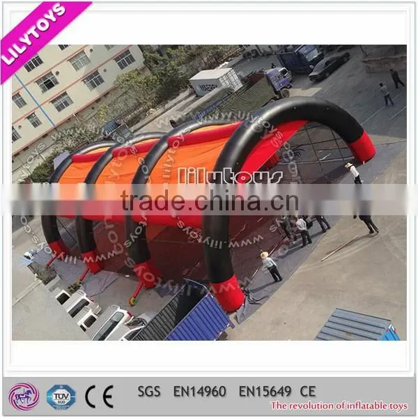 EN14960 finely processed hot inflatable tent/bunker tent /big tent for parking