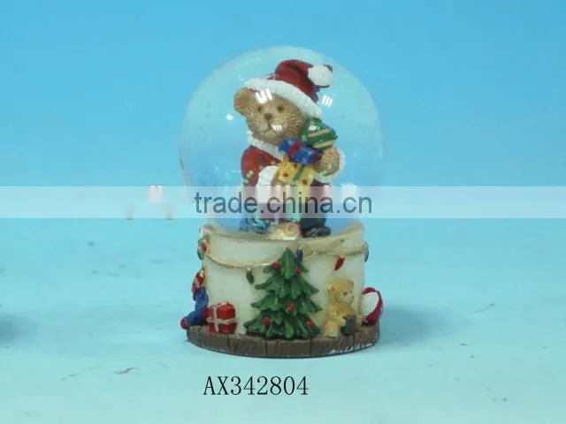 Polyresin Teddy beer snow globe, Christmas style's gift