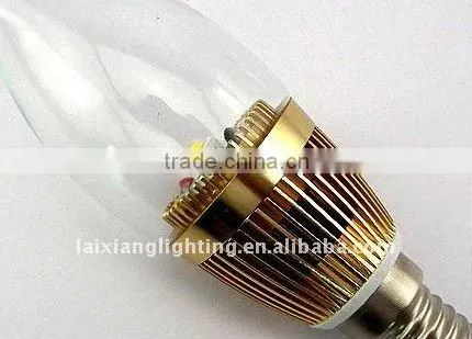 Dimmable LED chandelier light bulb