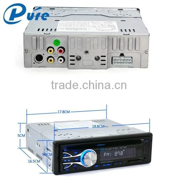 Single Din DVD Player Bluetooth DVD/VCD/CD/MP3/MP4/AVI Player with Color Screen