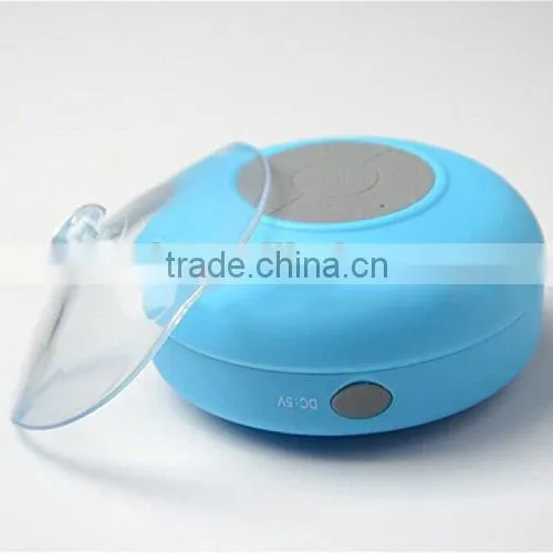 Innovative Waterproof Bluetooth Speaker With Silicon Suction Cup For Mobilephones Tablets PCs