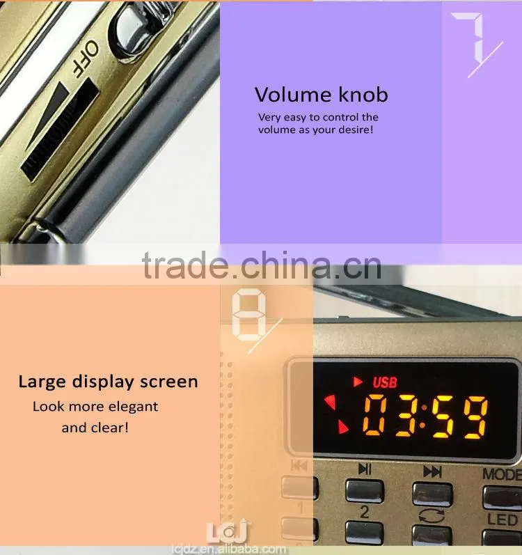 L-218AM Multifunctional mini radio fm with mp3 player and speaker