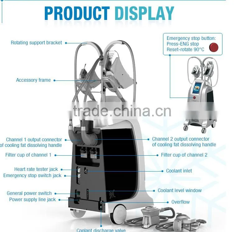 2016 cryolipolyse machine, 4 handles cryo lipolysis ,criolipolisis cryotherapy slimming fat freezing