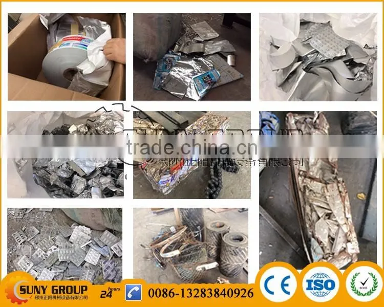 Aluminum food packaging bags separation machine for aluminum plastic separating