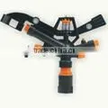 Dual nozzle impulse irrigation rotary sprinkler