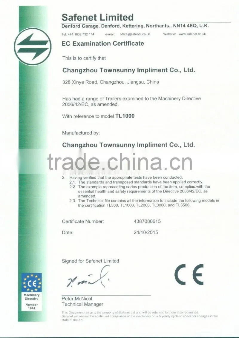 High quality Tractor Trailer with CE