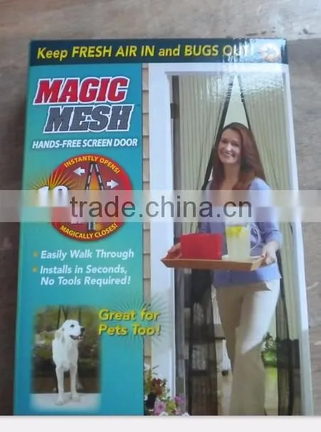 magnetic screen door heavy duty mesh velcro fits doors up to 34"x82" comes with a 12 month warranty