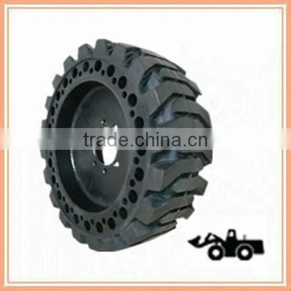 Top Quality 10-16.5 12-16.5 Solid Bobcat Skidsteer Tires with Rims