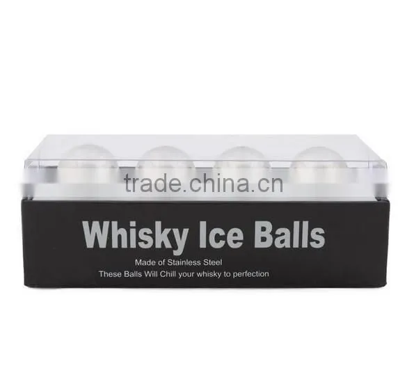 Reusable Stainless Steel Wine Whiskey Drink Chiller Stones Rocks Ice Balls Cubes