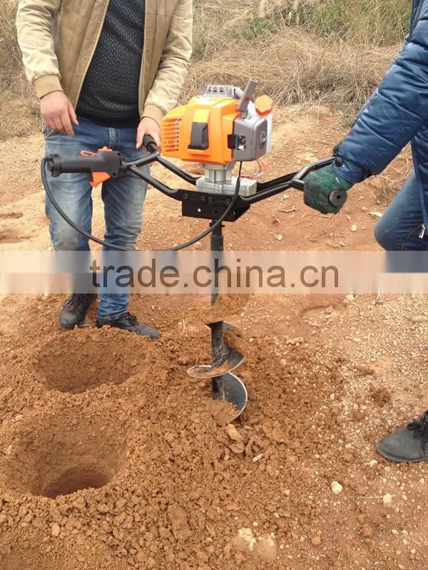 Powered earth auger, 63.3cc earth auger,3 drills, extension pole, CE, MD,GS certificates