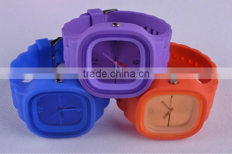 Multicolor fantastic beautiful energy strap silicone watch with analog dispaly
