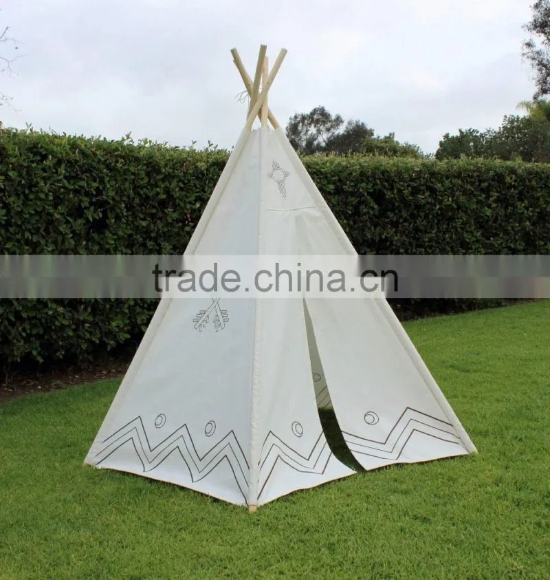 Promotional Kids Children play indoor room cotton canvas indian teepee tent