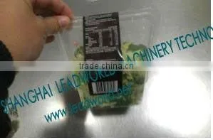 plastic salad container stick labeling machine