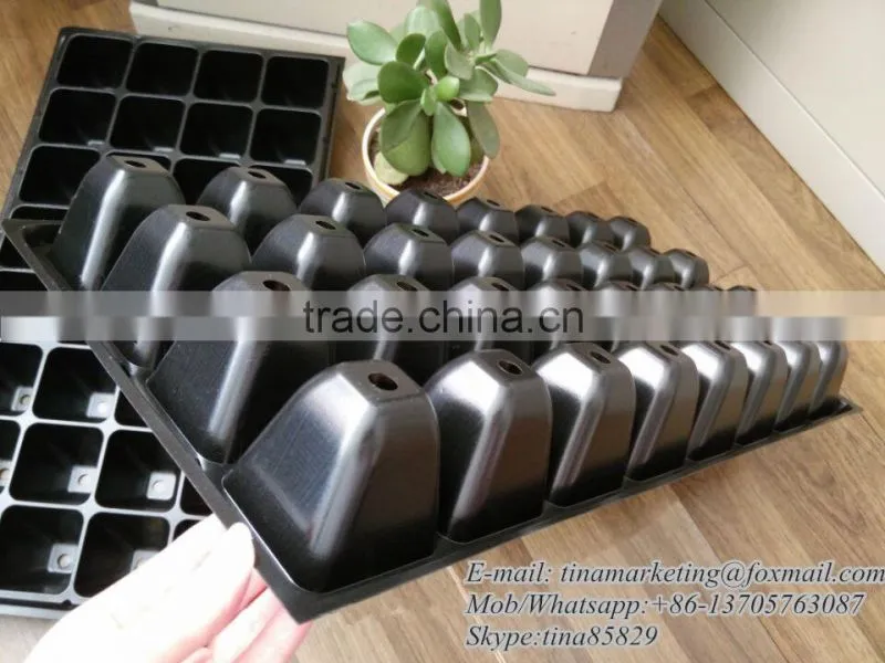 Large Cell Black PS Plastic Plug Nursery Plant Seedling Tray for Seed Propagator