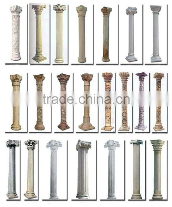 Hand Carved Natural Granite Marble Column