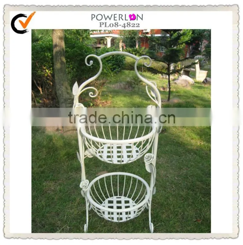 Eco-Friendly Classical Vintage Folding Antique Decorative Antirust Metal Outdoor Flower Pot Garden Decoration
